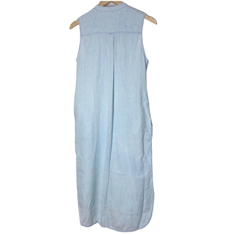 Gap Linen Blend Striped Sleeveless Shirt Dress Womens Size XS Summer Casual - Picture 2 of 6